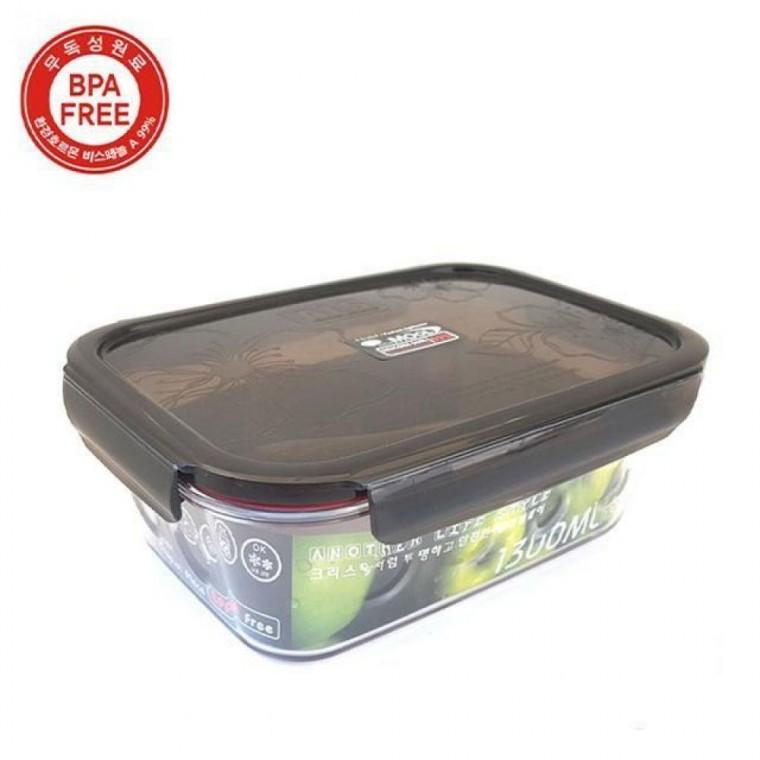 크리스탈 직사각밀폐1300ml 플라스틱