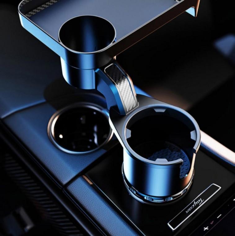 차량용 핸들링 2단 트레이테이블 멀티 컵홀더 자동차 테이블 차박용품