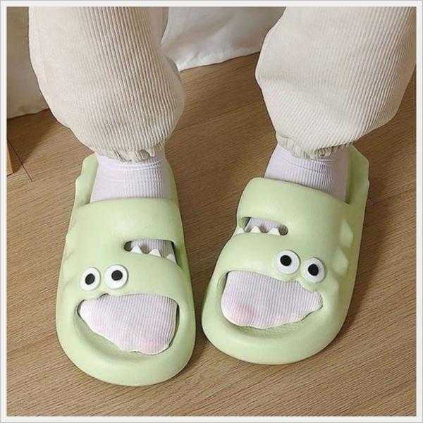 실내 가정 사무실 학교 쿠션 실내화 슬리퍼 악어모양