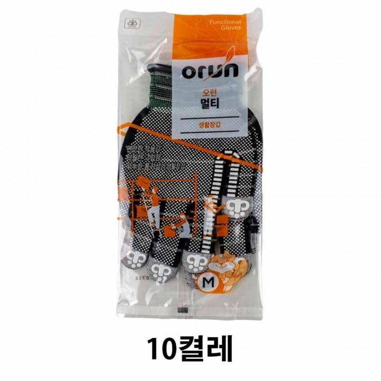 오런 멀티 일상생활 다용도 장갑 M 중형 10켤레 색상랜덤