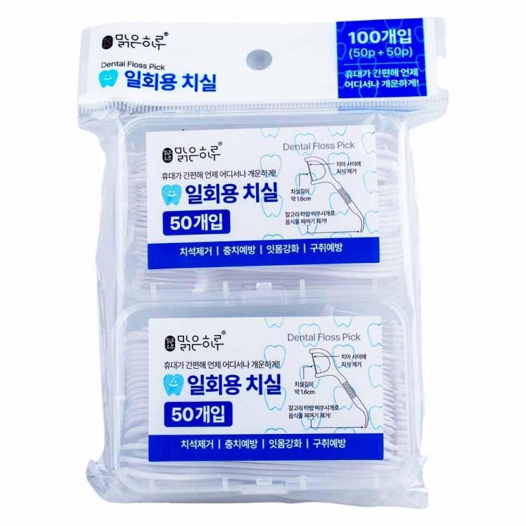 맑은하루 일회용 치실 50개입 2개