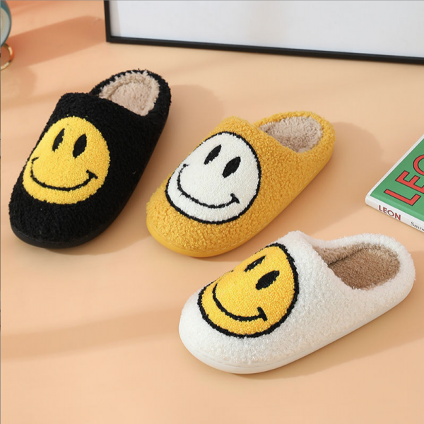 겨울 털 실내화 사무실 방한 거실화 스마일뽀글이