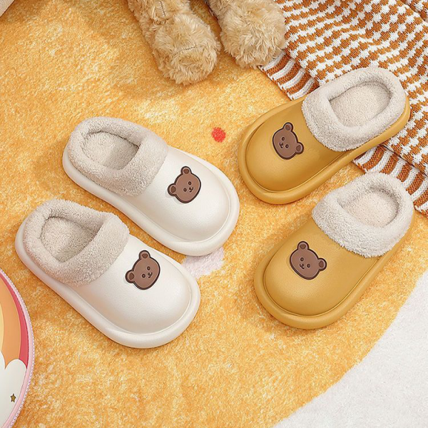 방수 방한 EVA 털 실내화 거실화