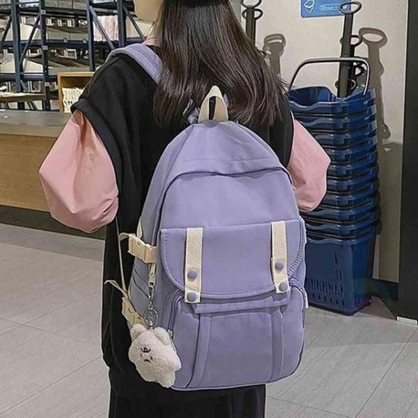 수납 백팩 퍼플 학생백팩 데일리백팩 퍼플백팩 백팩가방 여자대학생백팩