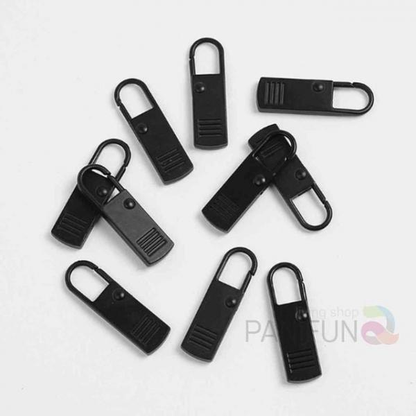 클립 지퍼고리 10p블랙 텐트지퍼고리 지퍼헤드 만능지퍼고리 지퍼손잡이 가방지퍼고리