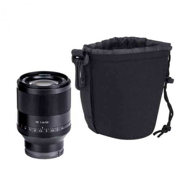 DSLR 카메라 렌즈 보관 케이스 파우치 가방 단렌즈 M