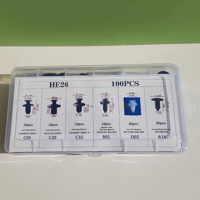 차량용 패스너 클립 100PCS
