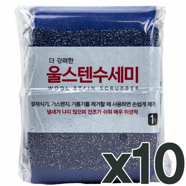 맑은하루 더 강력한 울스텐수세미 1매 10개입
