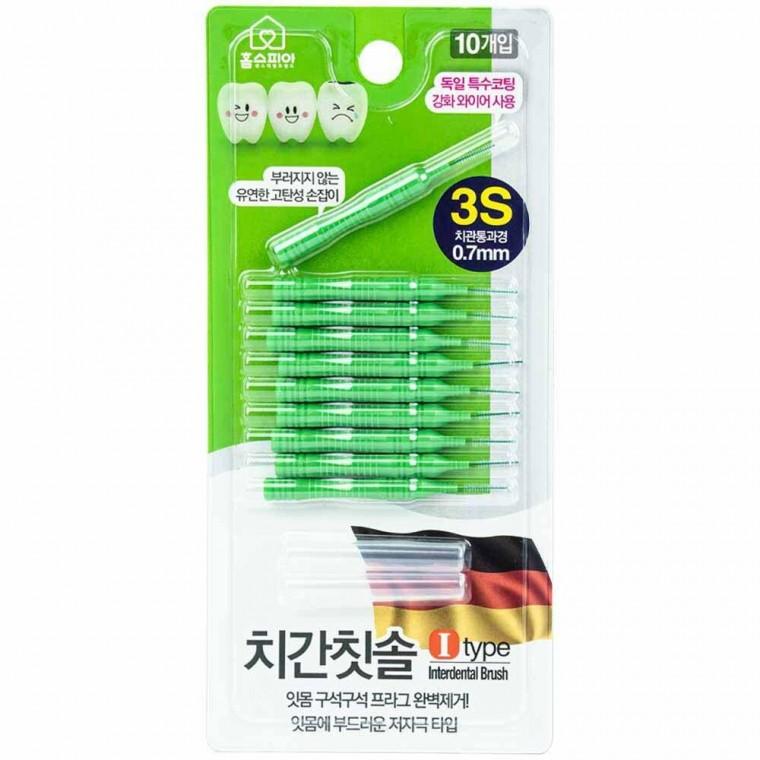 홈스피아 치간칫솔 I타입 3S 0.7mm 10개입