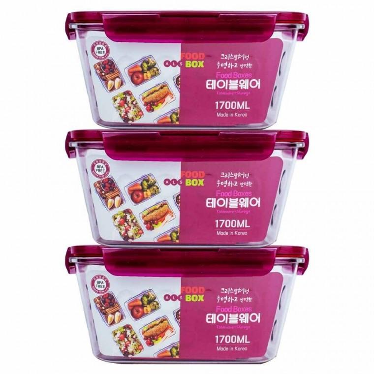 에이엘에스 테이블웨어 푸드박스 AML-552F 1700ml 3개입