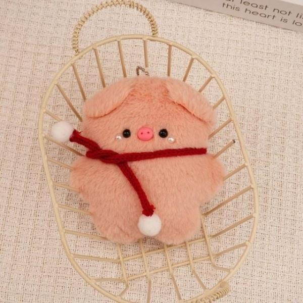 목도리 돼지 키홀더 가방꾸미기 선물 테슬 부자재 악세사리 자동차 재료 가방 인형 고리