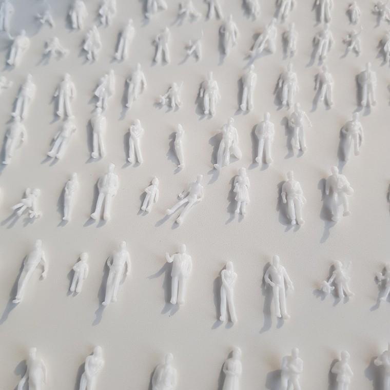 1대100 백색인체 사람모형 100p