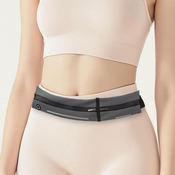 달리기허리가방 마라톤허리가방 러너라이프 러닝벨트 그레이