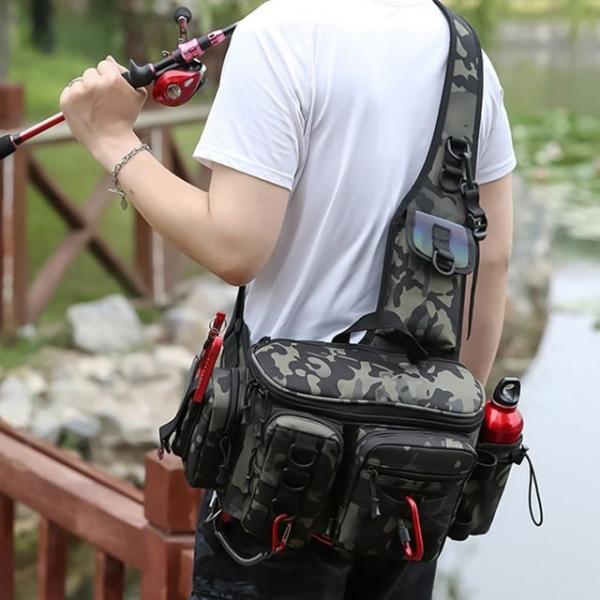 워킹 루어 낚시 가방 밀리터리 웨이스트 슬링백 (밀리터리 ) (밀리터리그린) 그린