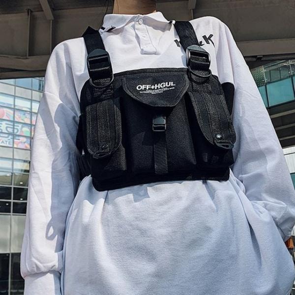 테크웨어 스포츠 체스트백 오토바이 조끼가방 스포츠가방 (블랙)