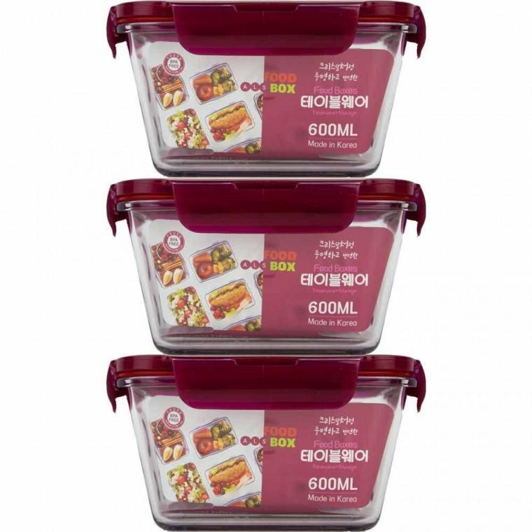 에이엘에스 테이블웨어 푸드박스 AML-512F 600ml 3개입