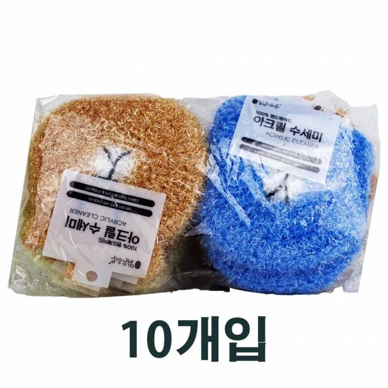 맑은하루 아크릴수세미 곰돌이 10개입