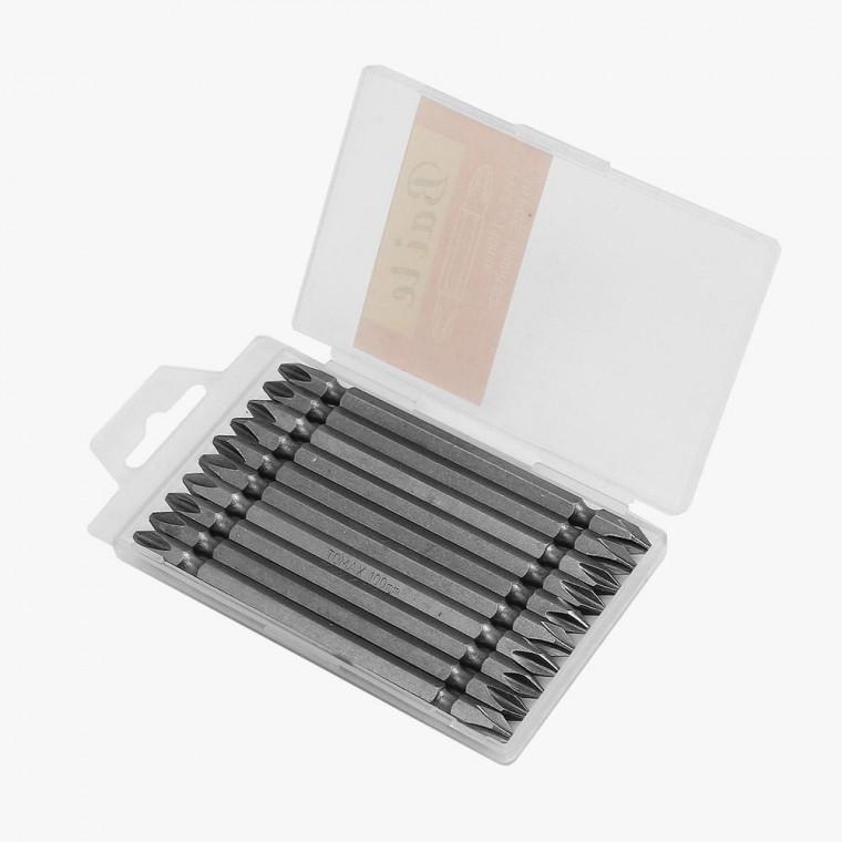 100mm 양면 십자 드라이버 비트 10p 육각 드릴비트