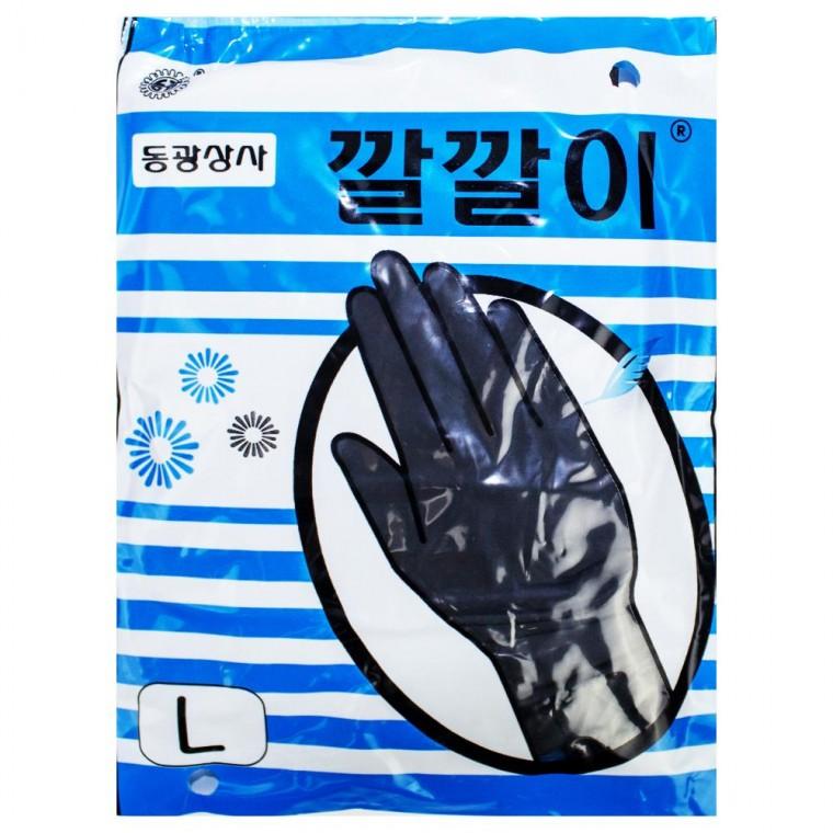 깔깔이 미용장갑 대형 10매-흑색