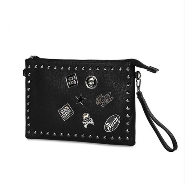 남성 캐주얼 포인트 클러치 가방 클러치백 블랙