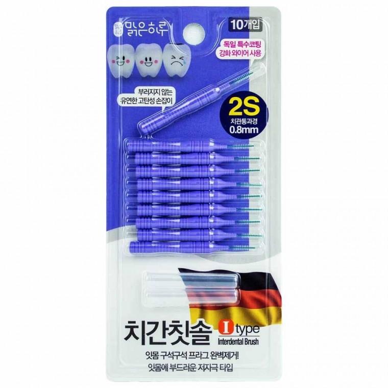 맑은하루 치간칫솔 I타입 10개입 2S(0.8mm)