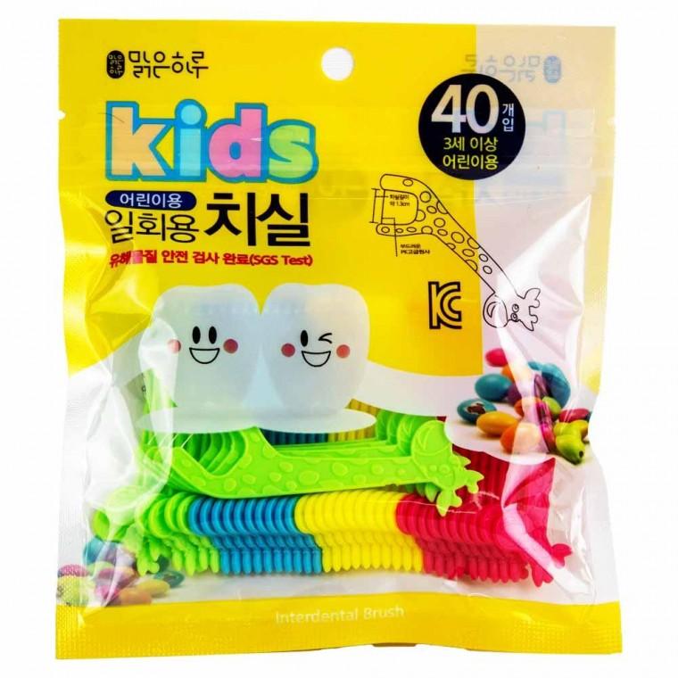 맑은하루 어린이용 일회용 치실 40개입