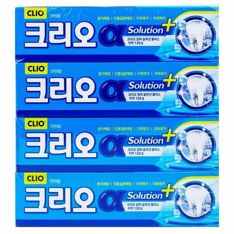 크리오 알파솔루션 플러스 치약 120g x 4입