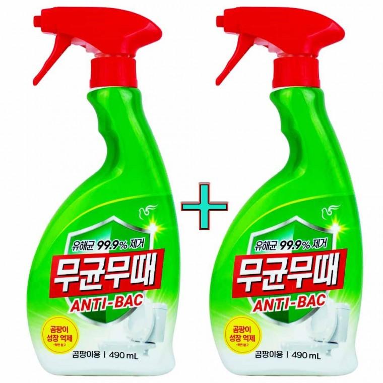 피죤 무균무때 안티박 곰팡이용 490ml 2개