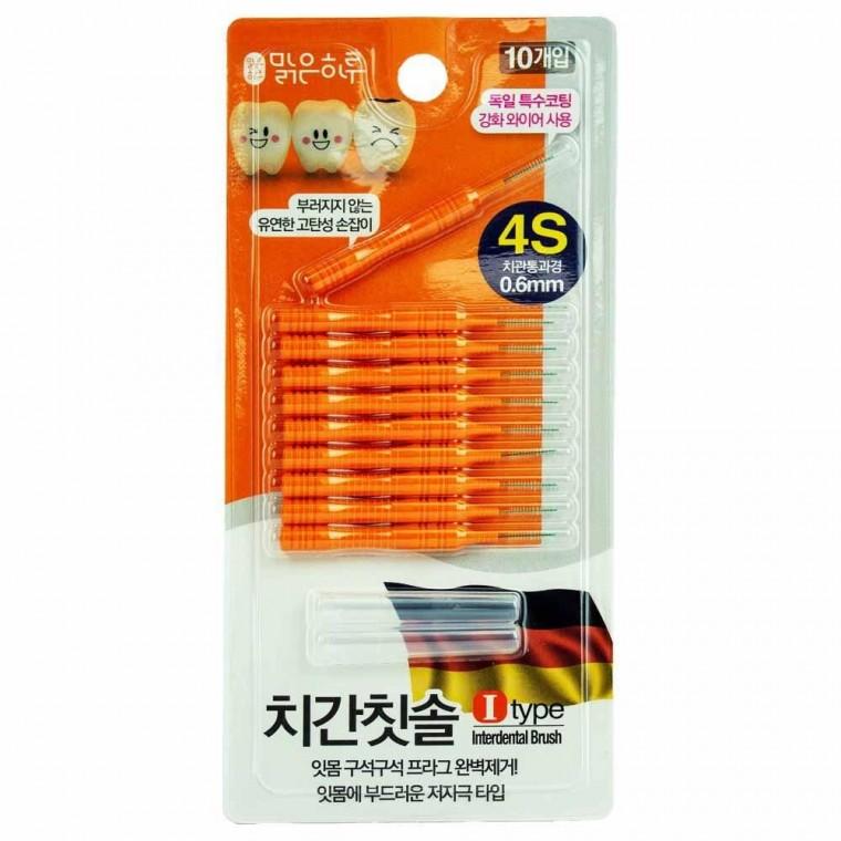 맑은하루 치간칫솔 I타입 10개입 4S(0.6mm)