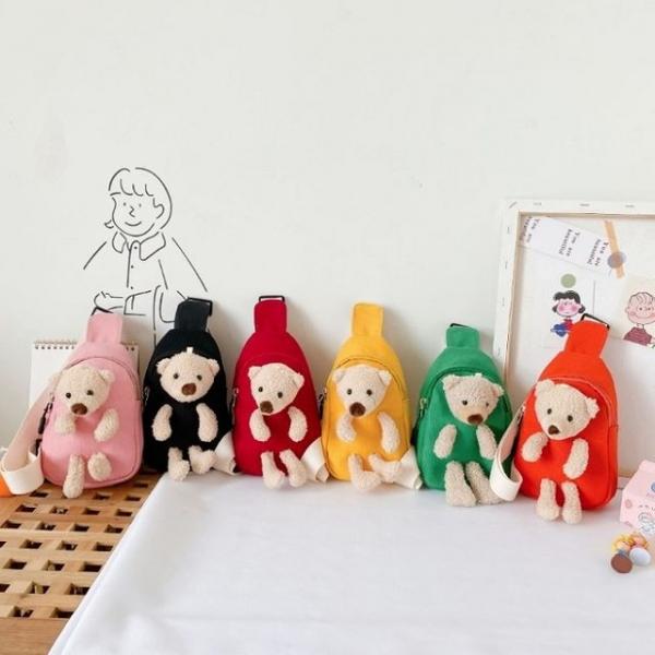 곰돌이인형 슬링백 가방 아동 키즈 유아 어린이집 보