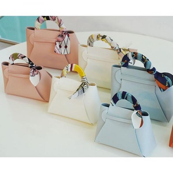 가죽 구디백 DIY 가방 답례품 포장 박스 [4color 간식 단체 선물 유치원 어린이집 구디가방]