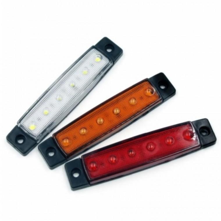 자동차 6구모듈 LED 표시등 브레이크등 12v