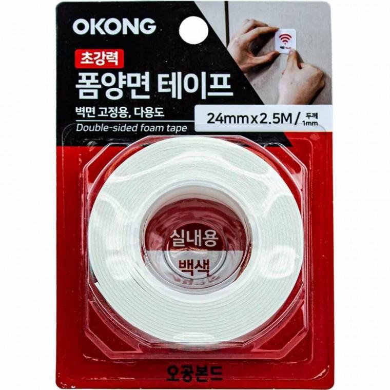 오공 초강력 폼 양면테이프 24mmx2.5M 두께 1mm