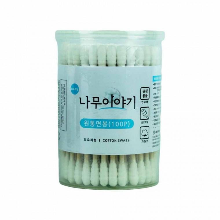 나무이야기 회오리형 원통면봉 100P 10개입