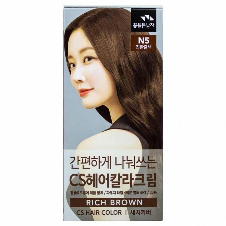 꽃을든남자 간편하게 나눠쓰는 CS 헤어칼라 크림 4회분-N5(진한갈색)