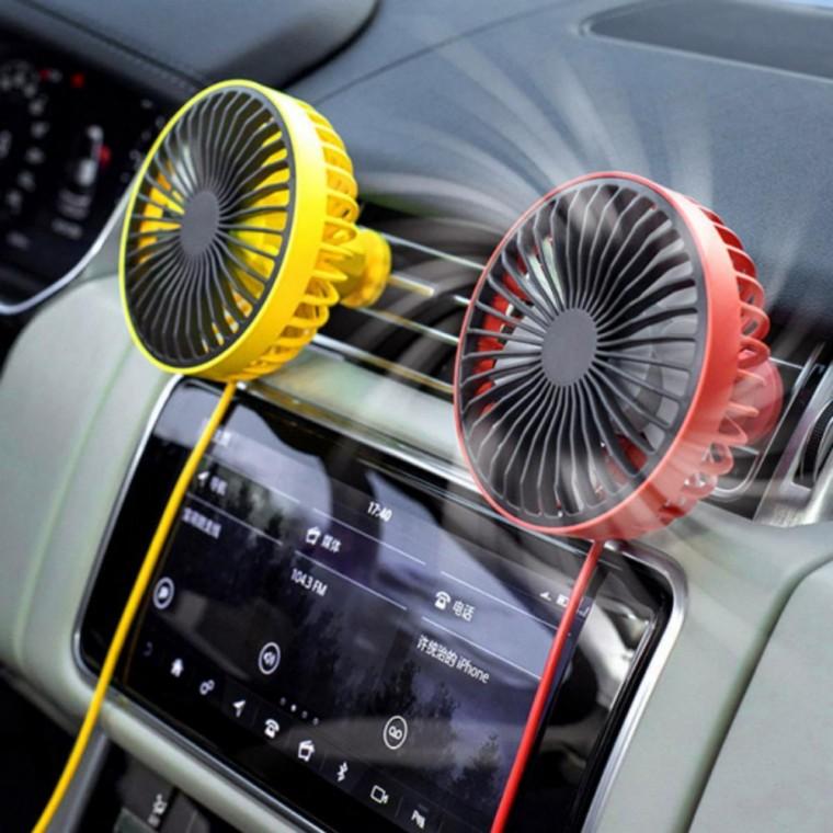써큘레이터 에어컨바람 송풍구형 선풍기 LED 차량용