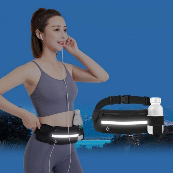 대용량 러닝 가방 힙색 휴대폰 지갑 수납 물병 꽂이형