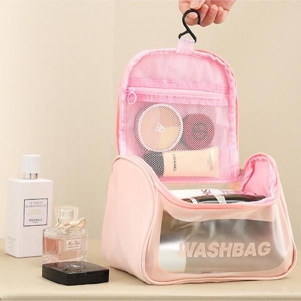 [지앤지] 여행 필수품 투명 PVC 워시백 걸이형 세면백 정리 가방