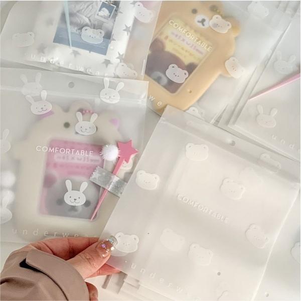 [지앤지] 파티 간식 포장 가방 곰토끼 간식 구디백(10장 1묶음) 귀여운 간식 포장 선물세트 답례품 포장 어