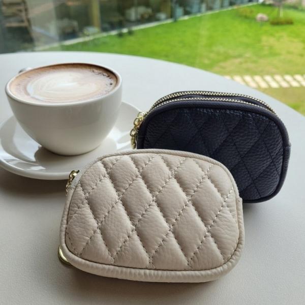 소가죽 여성 손가방 파우치 동전지갑