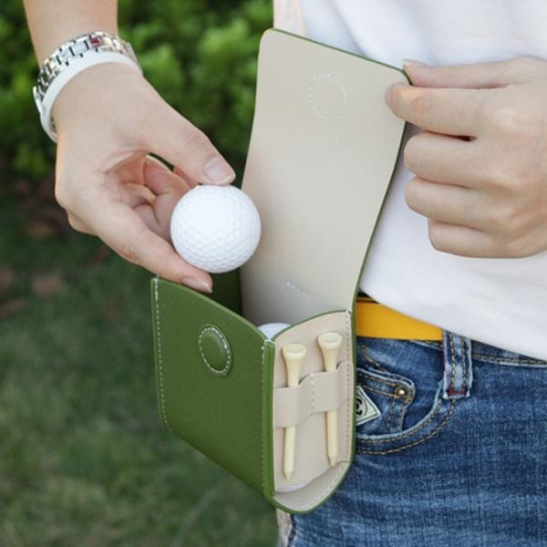 4구 가죽 볼케이스 골프공파우치 골프공주머니 골프공케이스 골프공가방 골프볼주머니 볼파우치 공파우치