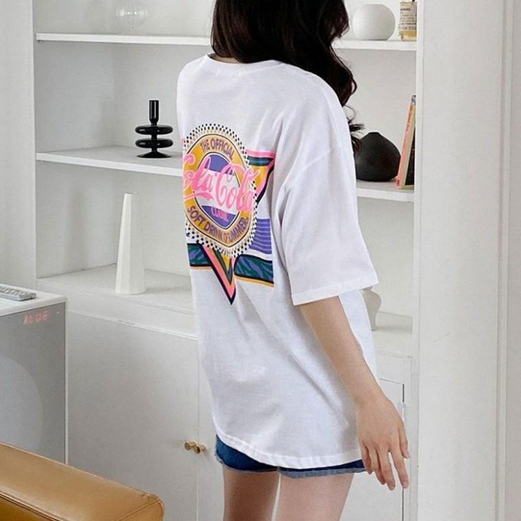 반팔 빅사이즈 롱 레터링 다솜결 티셔츠