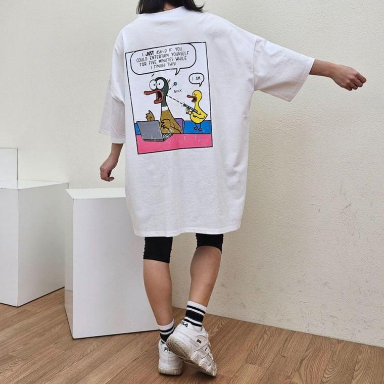 반팔 티셔츠 다솜결 비덕 롱 빅사이즈