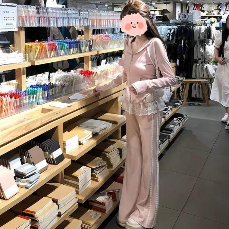 스커트 커버 레이스 레이어드