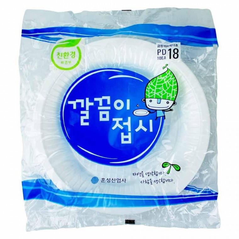 훈성산업사 깔끔이 접시 PD18 180mm 10개입