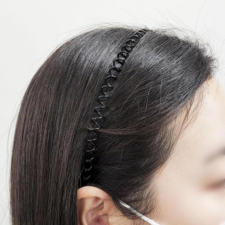 스프링 철 머리띠 세안머리띠 여자머리띠 금속머리띠 남자머리띠 웨이브머리띠