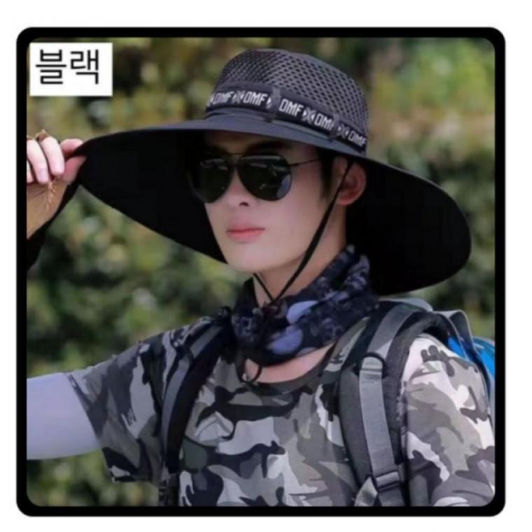 15cm 일모자 왕챙모자 남자썬캡 블랙 자외선차단썬캡 성인플랩캡