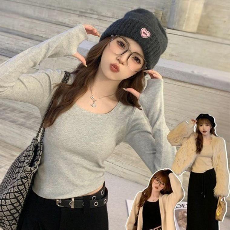 티셔츠 핑거홀티셔츠 여성데일리티셔츠 썸홀 유넥