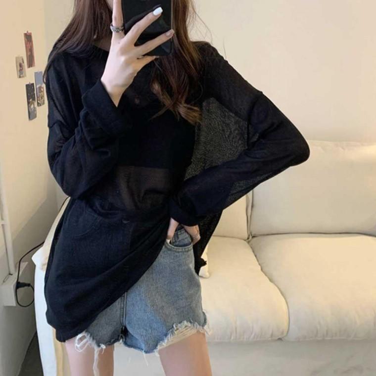 EZ0 데이트 긴팔티여자 데일리 무지긴팔티셔츠