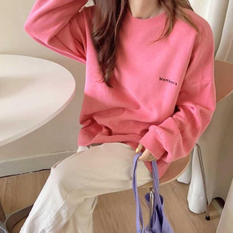 커플패션맨투맨 데일리 긴 남자여자상의옷 봄가을